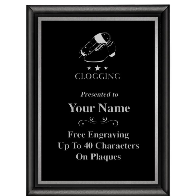 6"X8" CLASSIC BLK SHINY PLQ SV