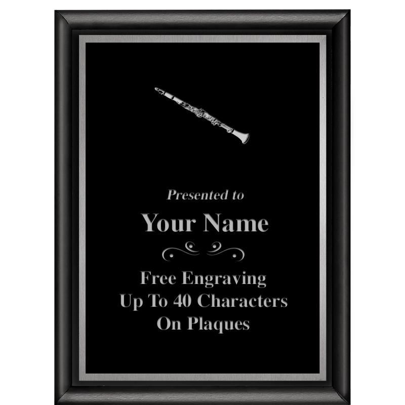 6"X8" CLASSIC BLK SHINY PLQ SV