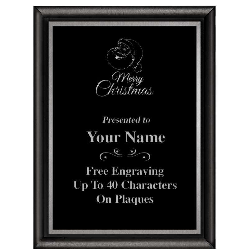 6"X8" CLASSIC BLK SHINY PLQ SV