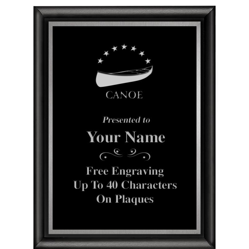 6"X8" CLASSIC BLK SHINY PLQ SV