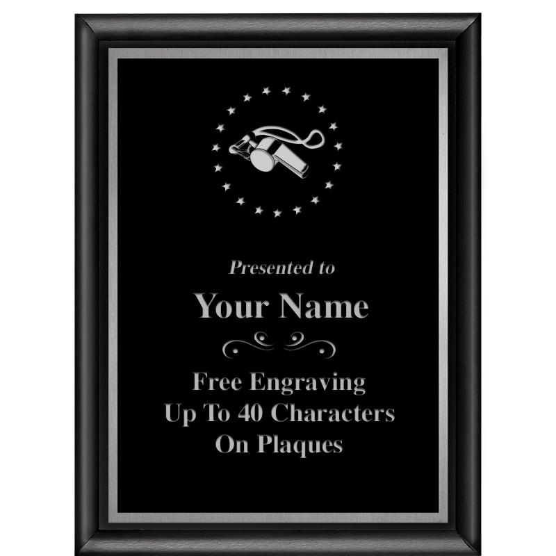 6"X8" CLASSIC BLK SHINY PLQ SV