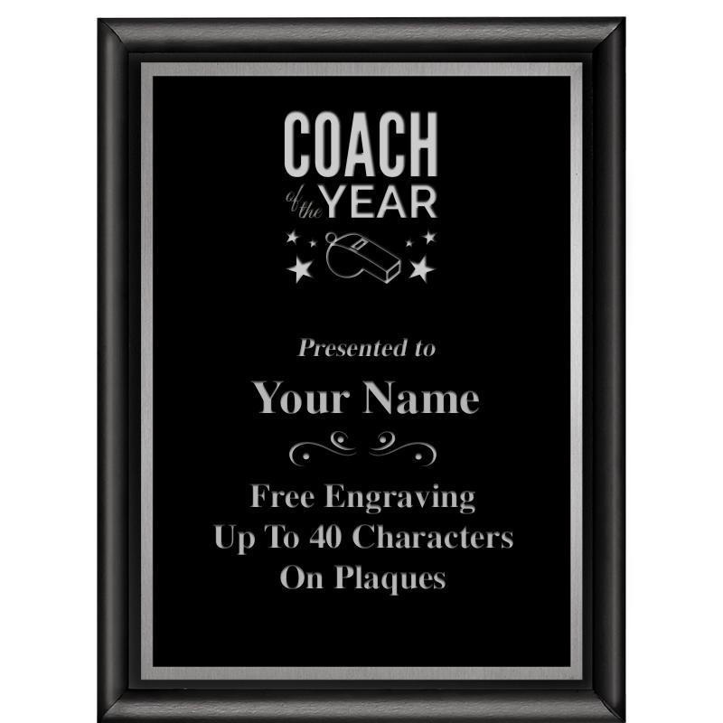 6"X8" CLASSIC BLK SHINY PLQ SV