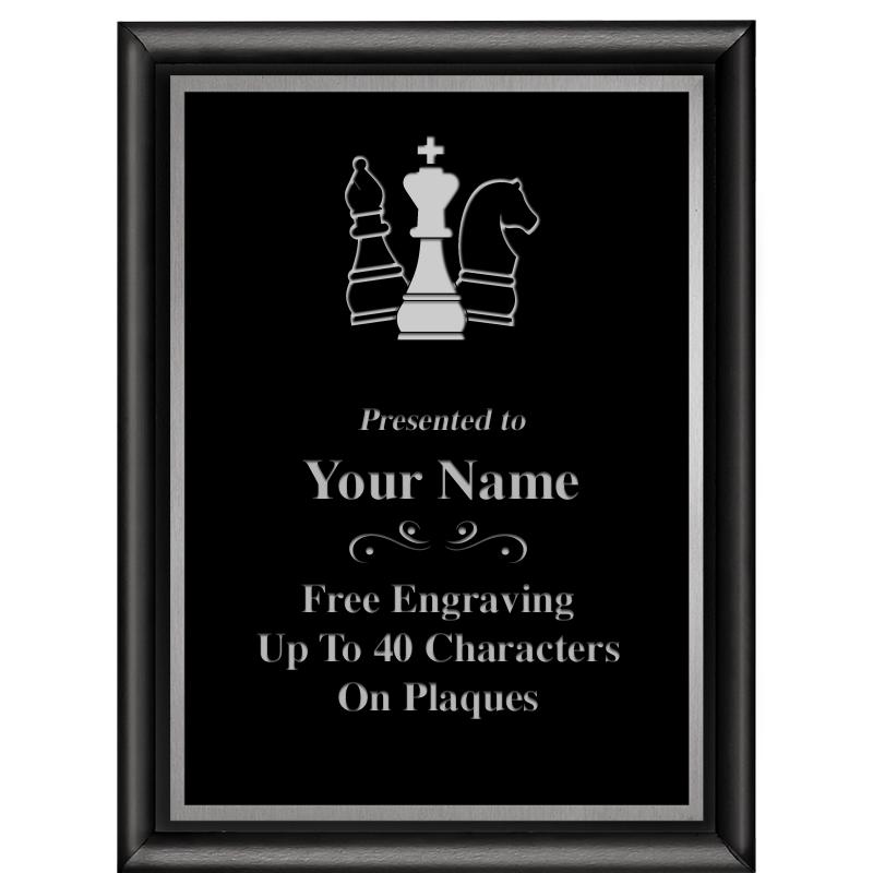 6"X8" CLASSIC BLK SHINY PLQ SV