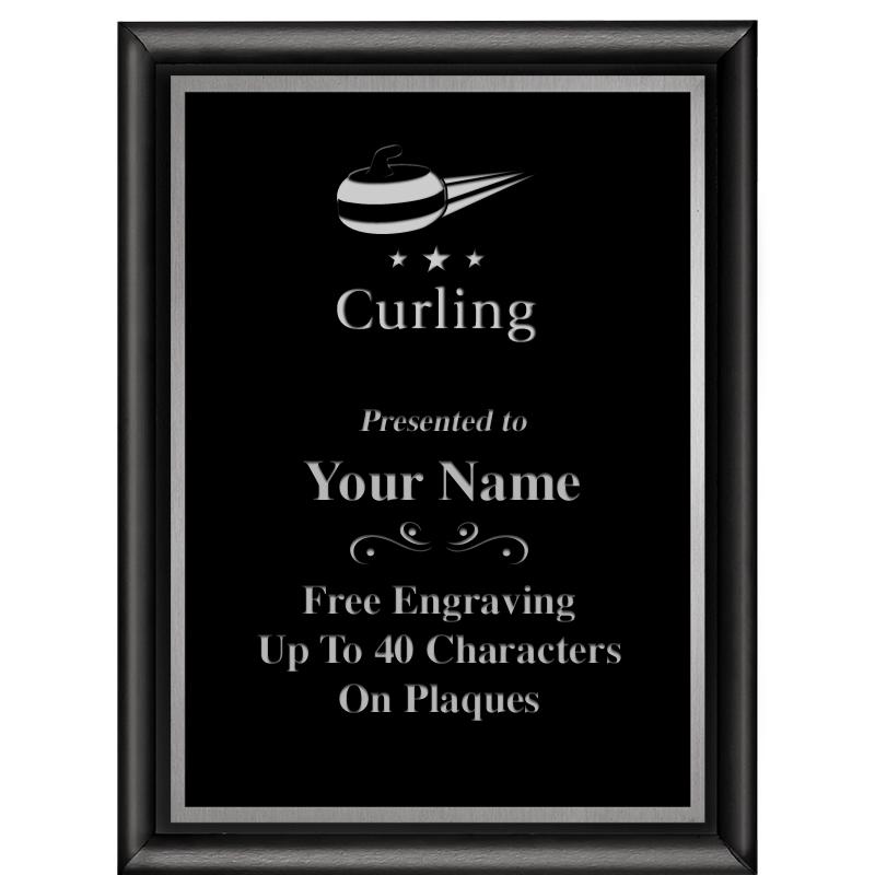 6"X8" CLASSIC BLK SHINY PLQ SV