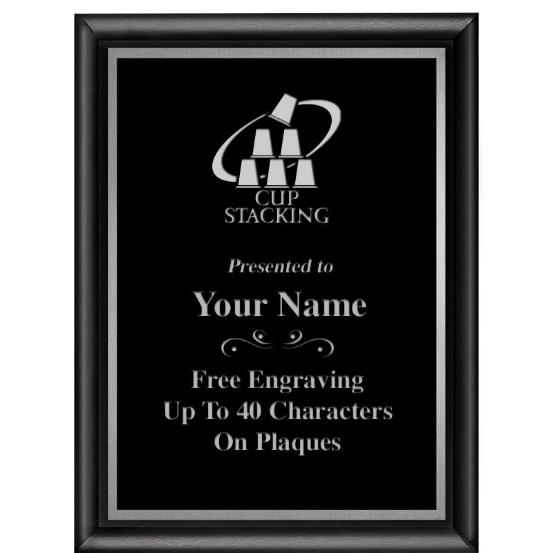 6"X8" CLASSIC BLK SHINY PLQ SV