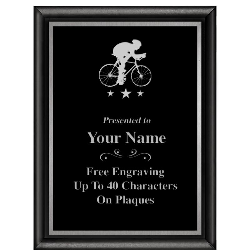 6"X8" CLASSIC BLK SHINY PLQ SV