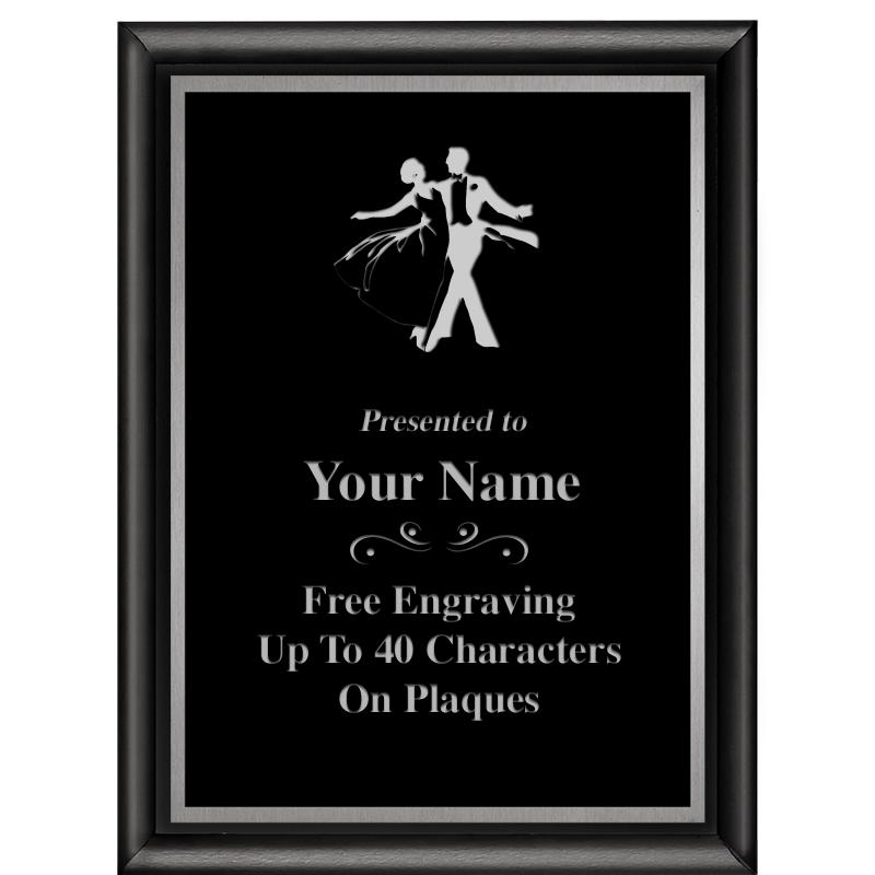 6"X8" CLASSIC BLK SHINY PLQ SV