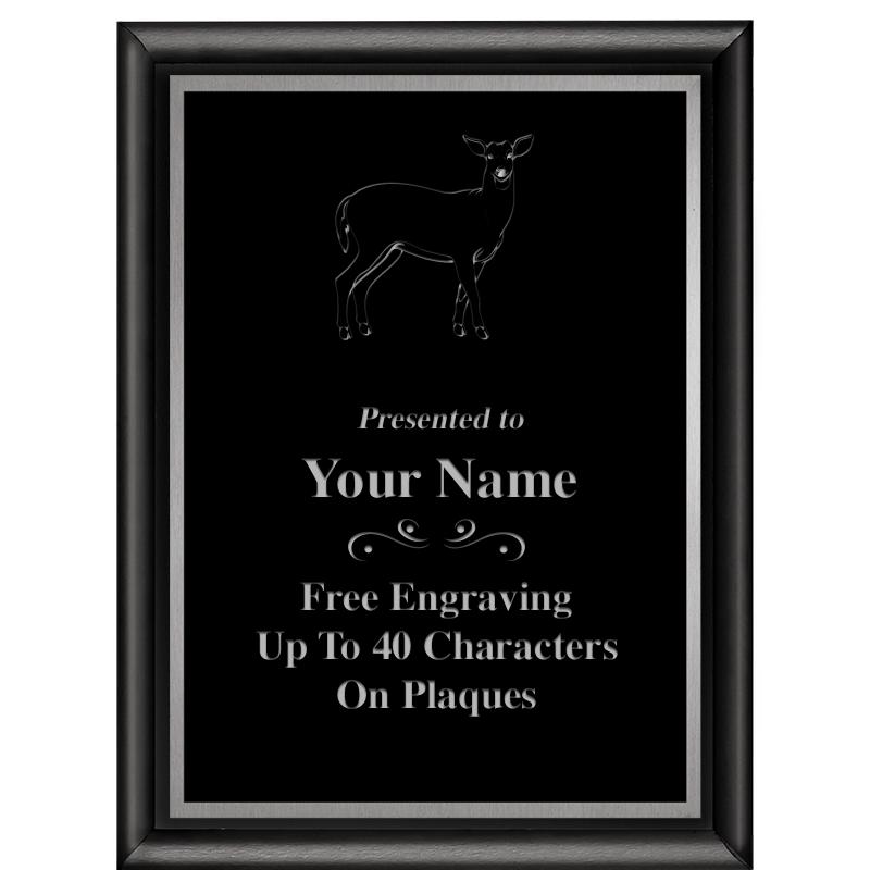 6"X8" CLASSIC BLK SHINY PLQ SV