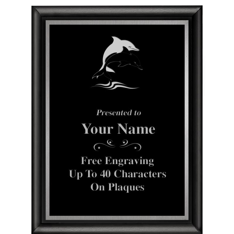 6"X8" CLASSIC BLK SHINY PLQ SV