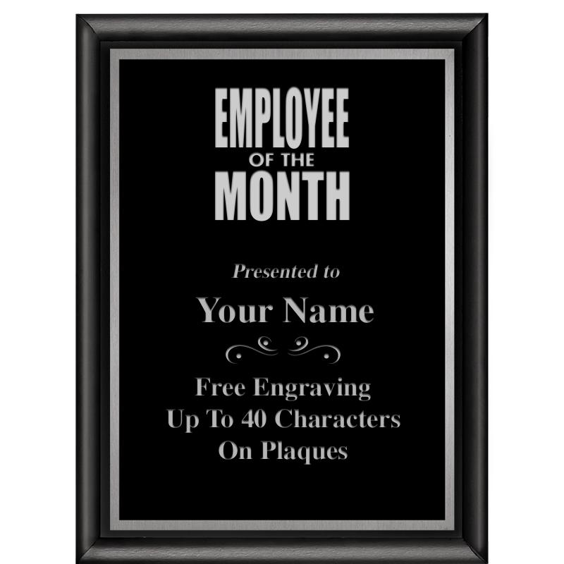 6"X8" CLASSIC BLK SHINY PLQ SV