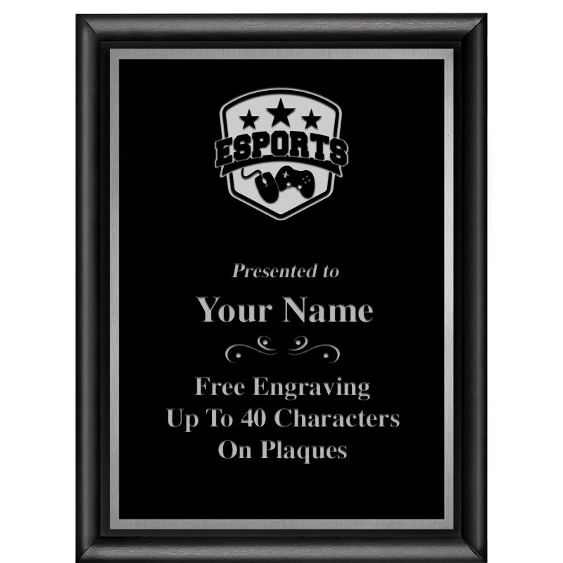 6"X8" CLASSIC BLK SHINY PLQ SV