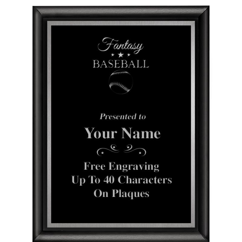 6"X8" CLASSIC BLK SHINY PLQ SV