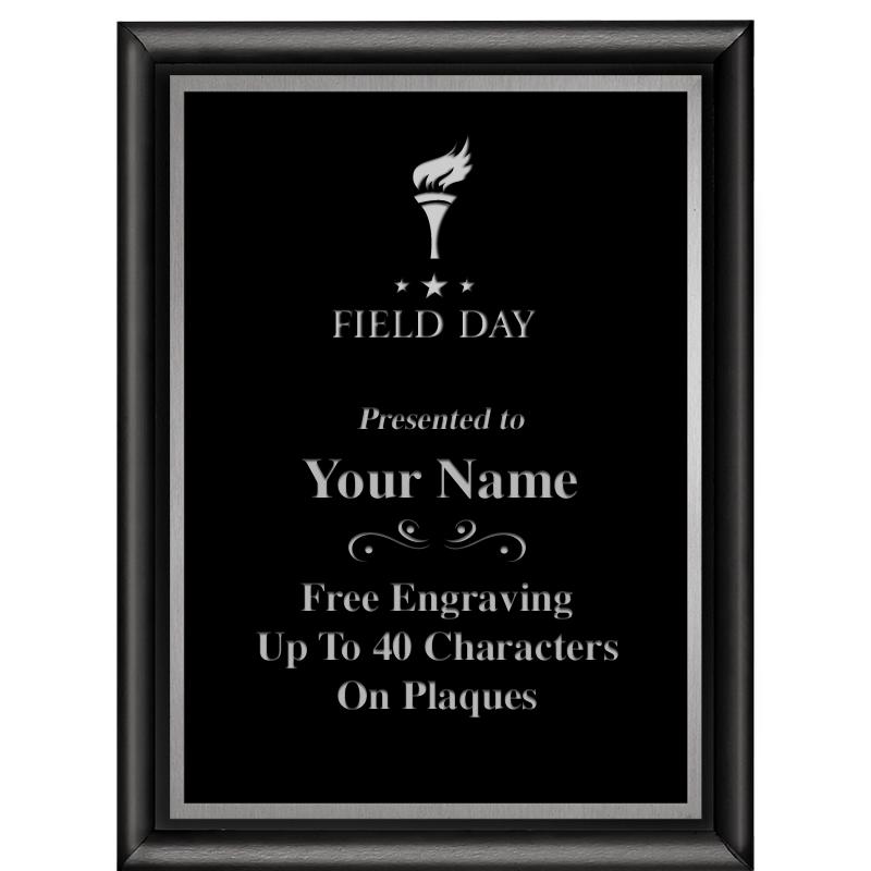 6"X8" CLASSIC BLK SHINY PLQ SV