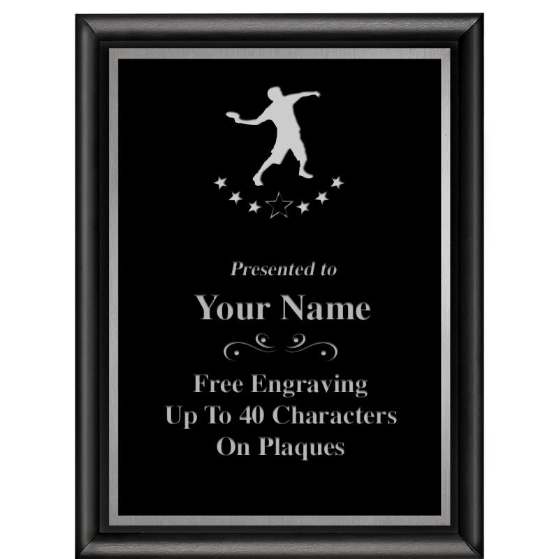 6"X8" CLASSIC BLK SHINY PLQ SV