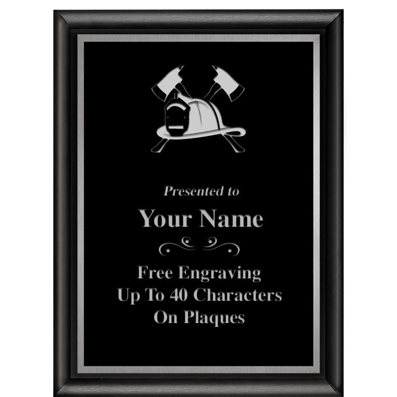 6"X8" CLASSIC BLK SHINY PLQ SV