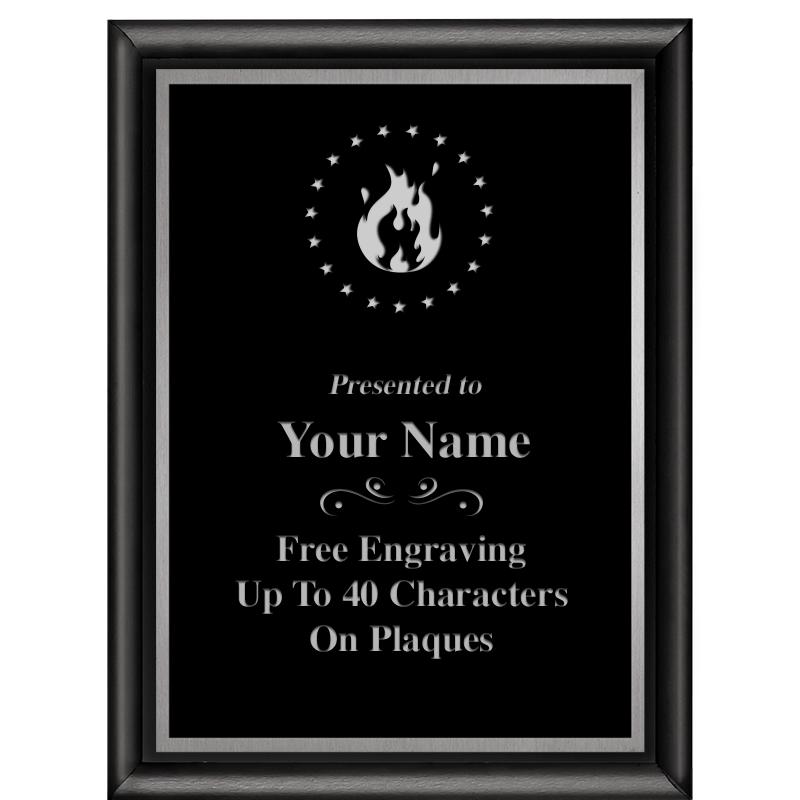 6"X8" CLASSIC BLK SHINY PLQ SV