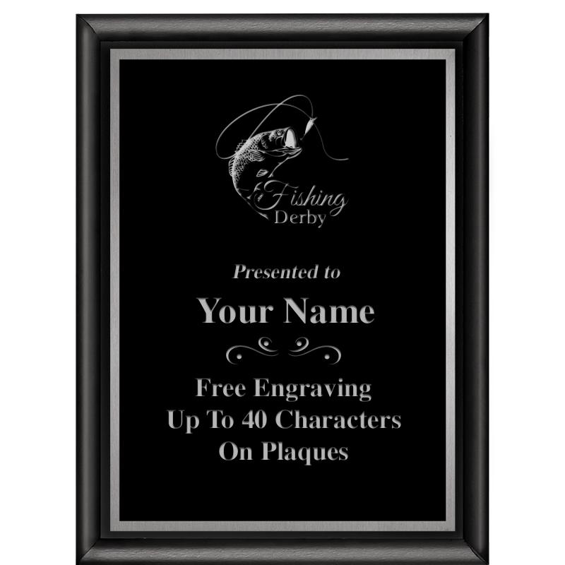 6"X8" CLASSIC BLK SHINY PLQ SV