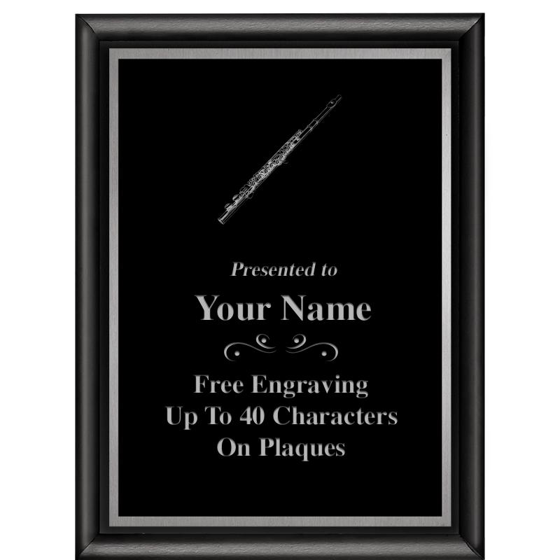 6"X8" CLASSIC BLK SHINY PLQ SV