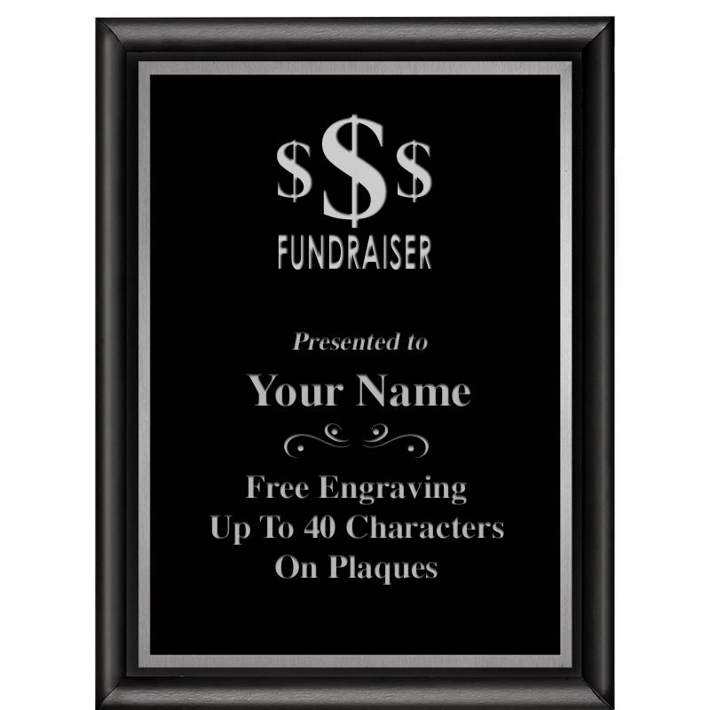 6"X8" CLASSIC BLK SHINY PLQ SV