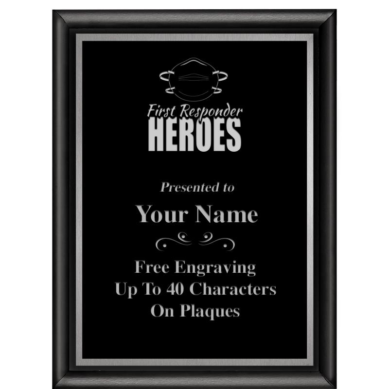 6"X8" CLASSIC BLK SHINY PLQ SV