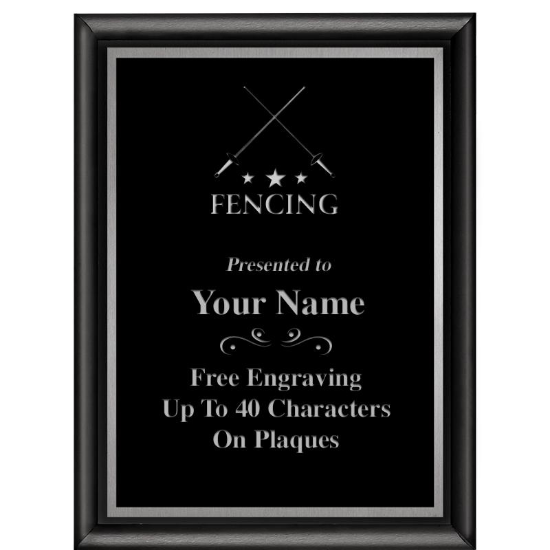 6"X8" CLASSIC BLK SHINY PLQ SV