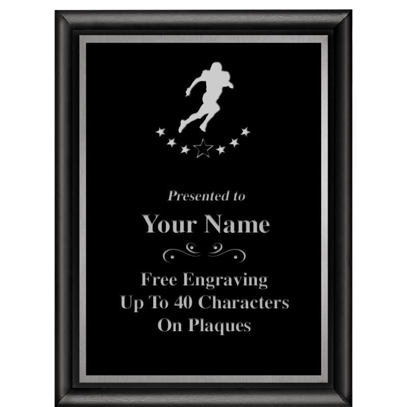 6"X8" CLASSIC BLK SHINY PLQ SV