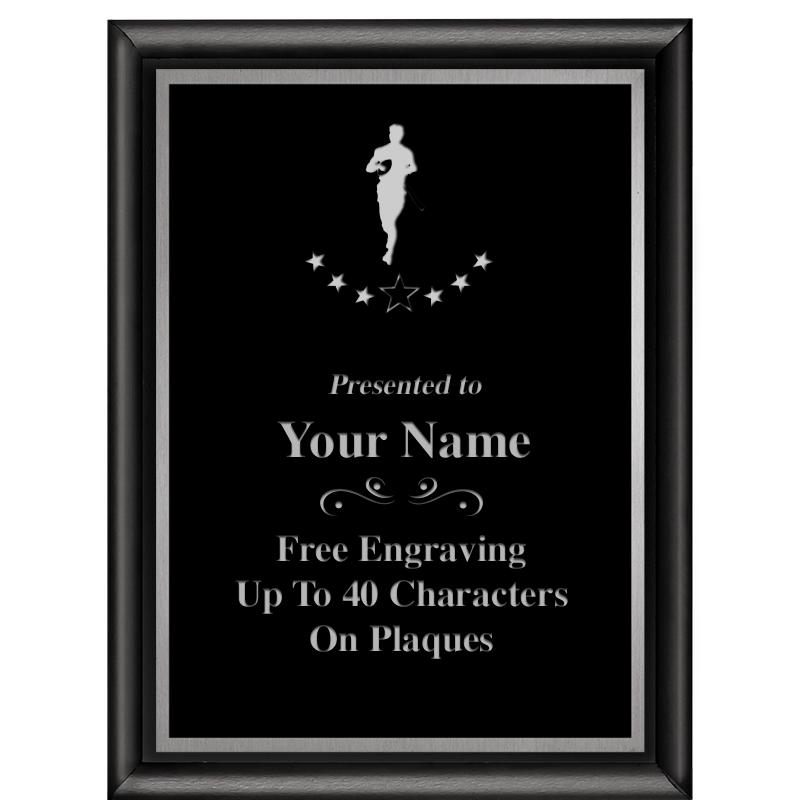 6"X8" CLASSIC BLK SHINY PLQ SV