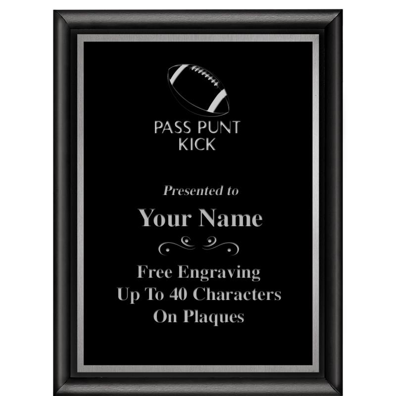 6"X8" CLASSIC BLK SHINY PLQ SV