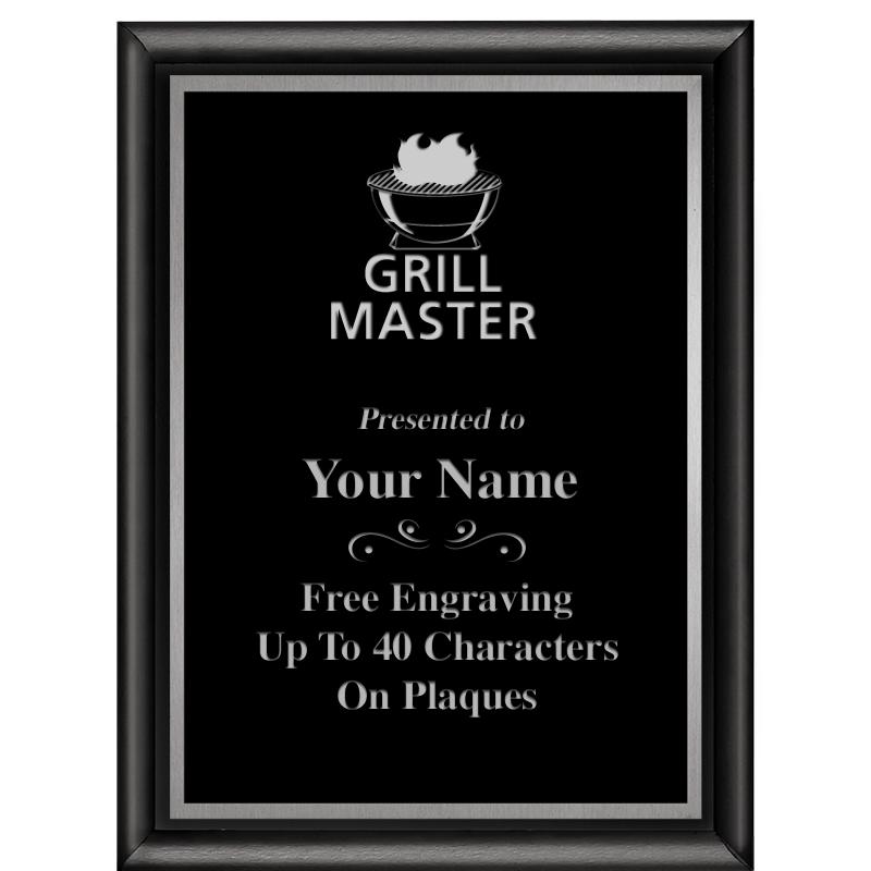 6"X8" CLASSIC BLK SHINY PLQ SV