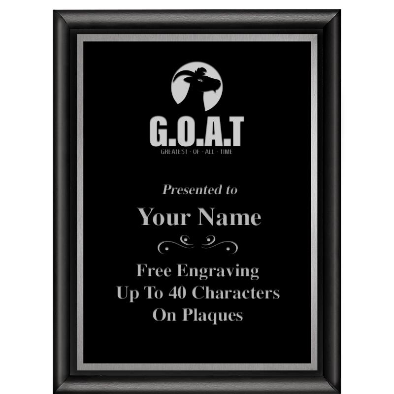 6"X8" CLASSIC BLK SHINY PLQ SV