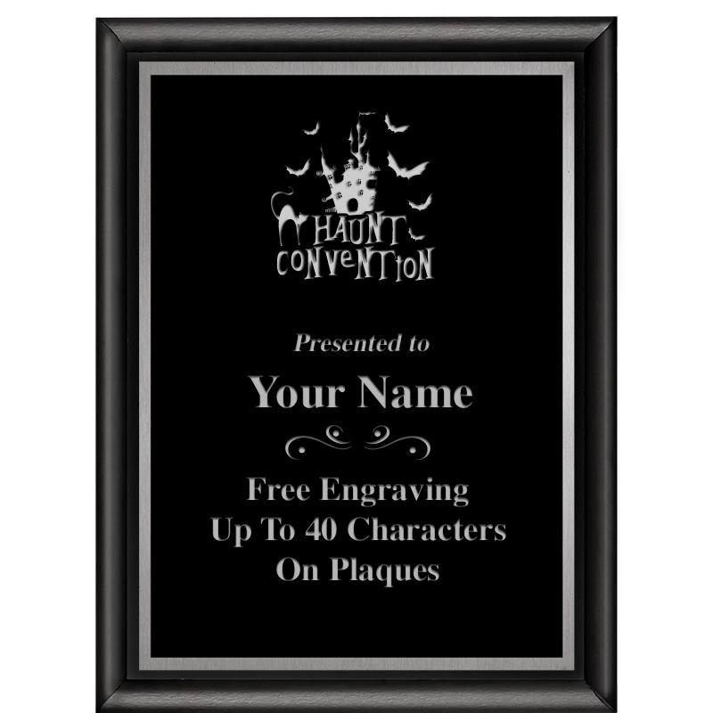 6"X8" CLASSIC BLK SHINY PLQ SV