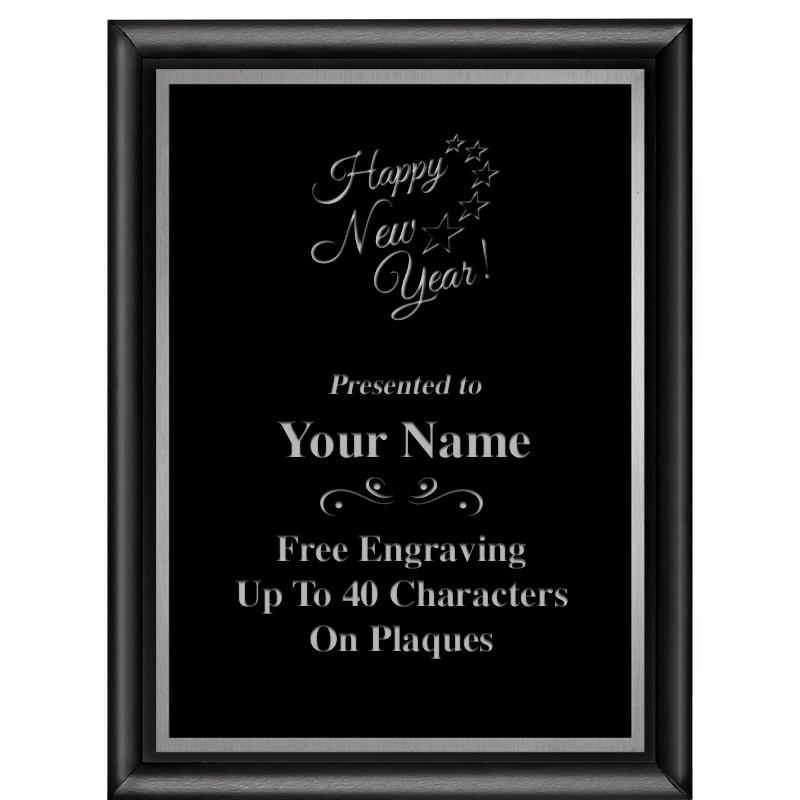 6"X8" CLASSIC BLK SHINY PLQ SV