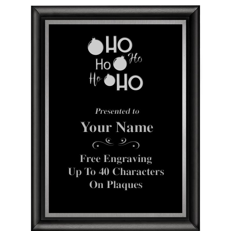 6"X8" CLASSIC BLK SHINY PLQ SV