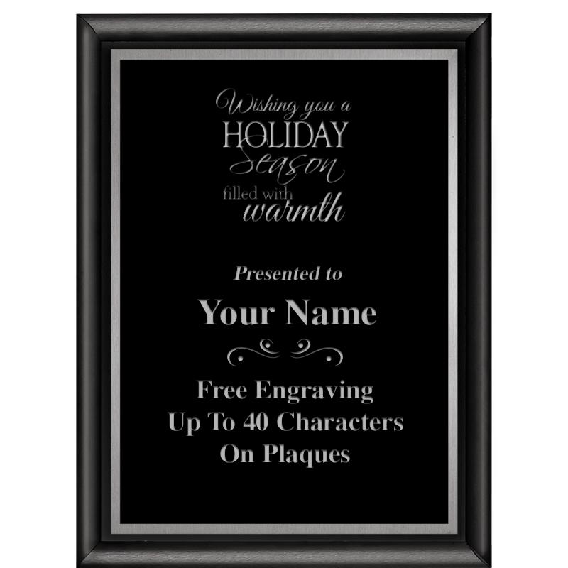 6"X8" CLASSIC BLK SHINY PLQ SV