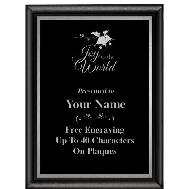 6"X8" CLASSIC BLK SHINY PLQ SV