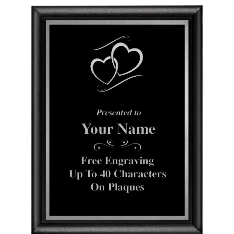 6"X8" CLASSIC BLK SHINY PLQ SV