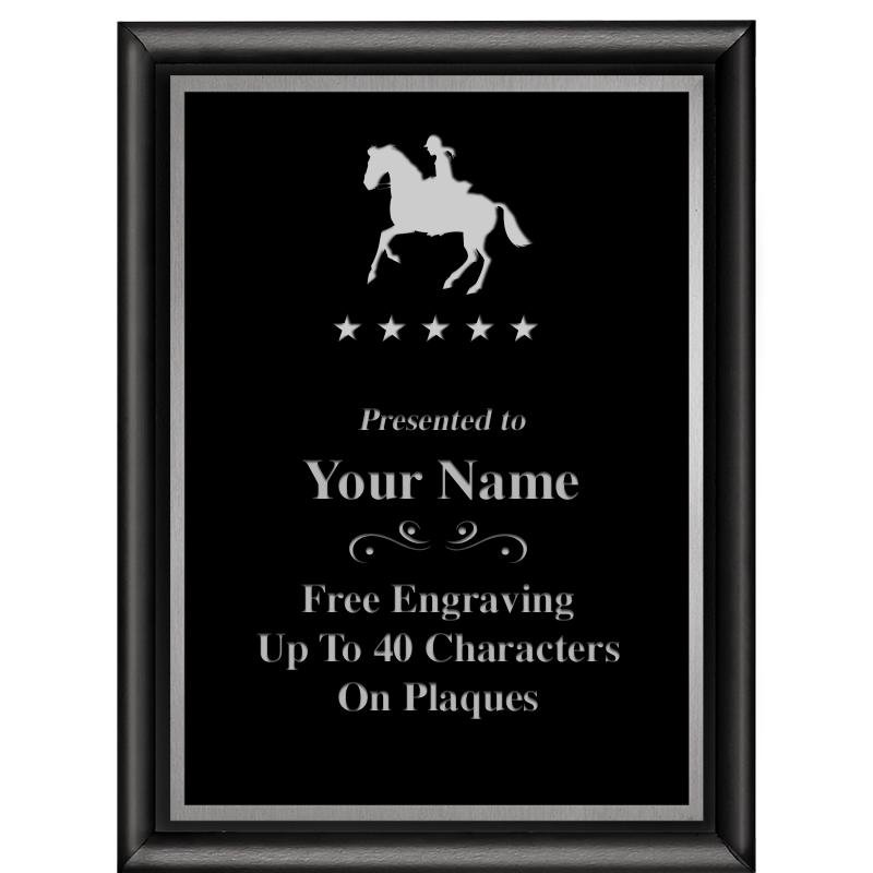 6"X8" CLASSIC BLK SHINY PLQ SV