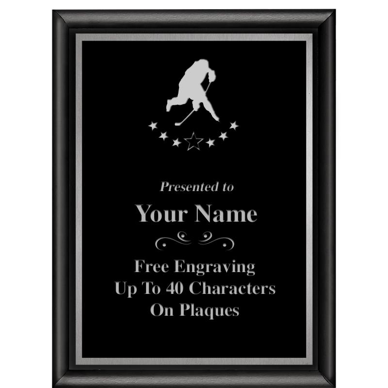 6"X8" CLASSIC BLK SHINY PLQ SV