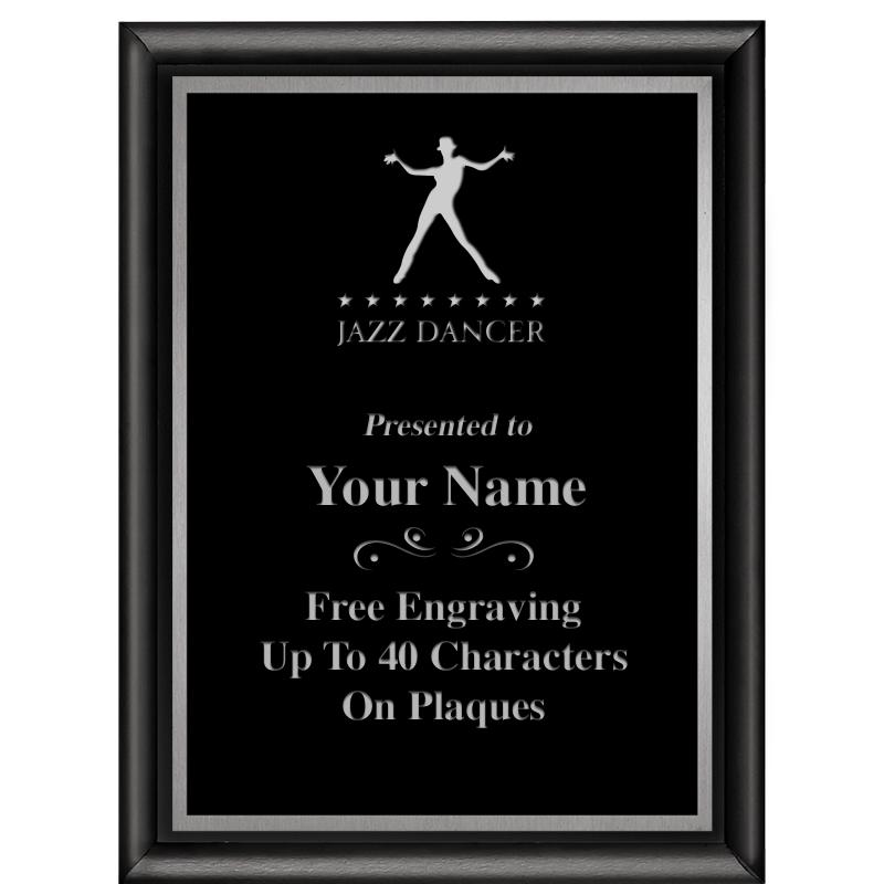 6"X8" CLASSIC BLK SHINY PLQ SV