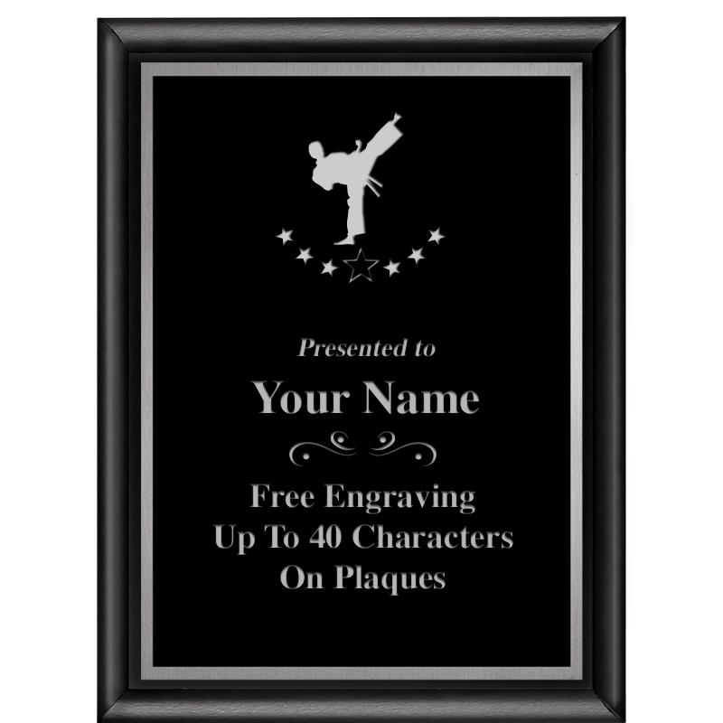 6"X8" CLASSIC BLK SHINY PLQ SV