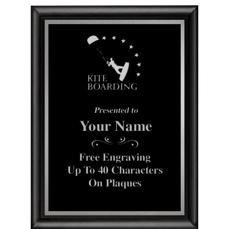 6"X8" CLASSIC BLK SHINY PLQ SV