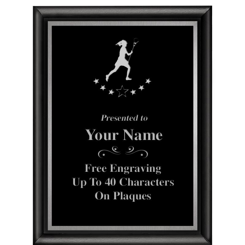 6"X8" CLASSIC BLK SHINY PLQ SV