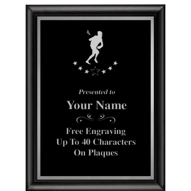 6"X8" CLASSIC BLK SHINY PLQ SV