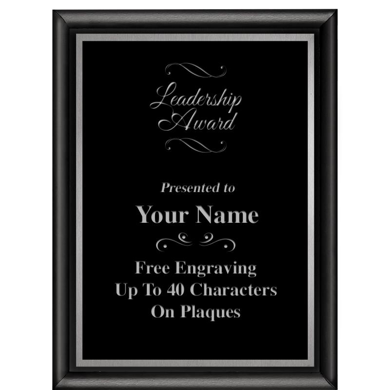 6"X8" CLASSIC BLK SHINY PLQ SV