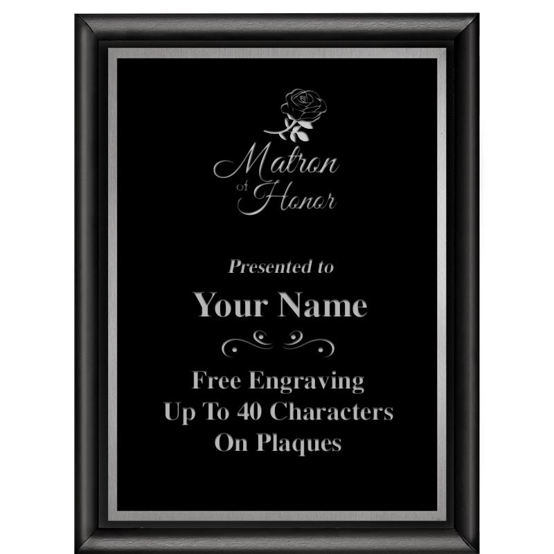 6"X8" CLASSIC BLK SHINY PLQ SV