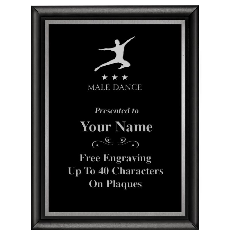 6"X8" CLASSIC BLK SHINY PLQ SV