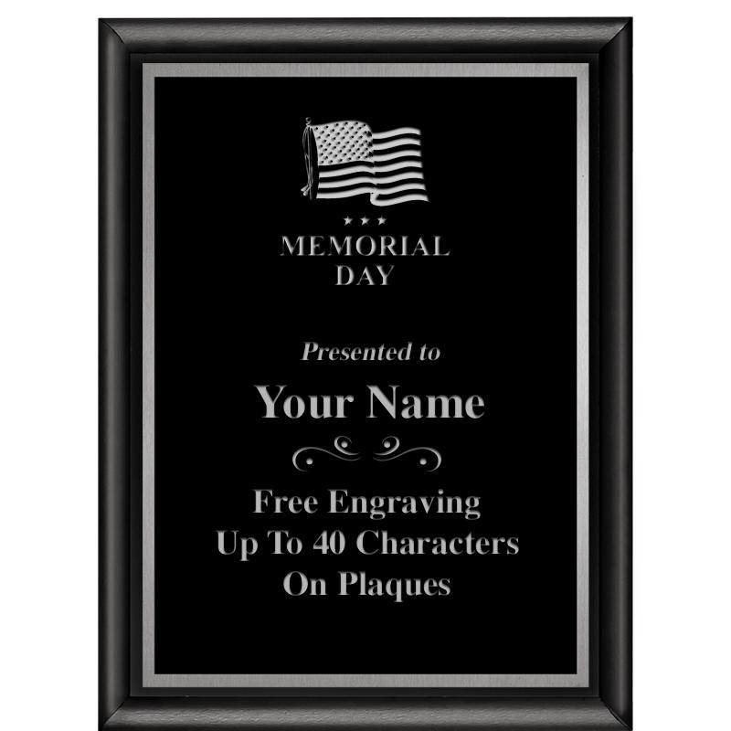 6"X8" CLASSIC BLK SHINY PLQ SV