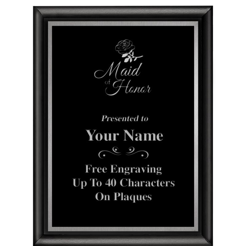 6"X8" CLASSIC BLK SHINY PLQ SV