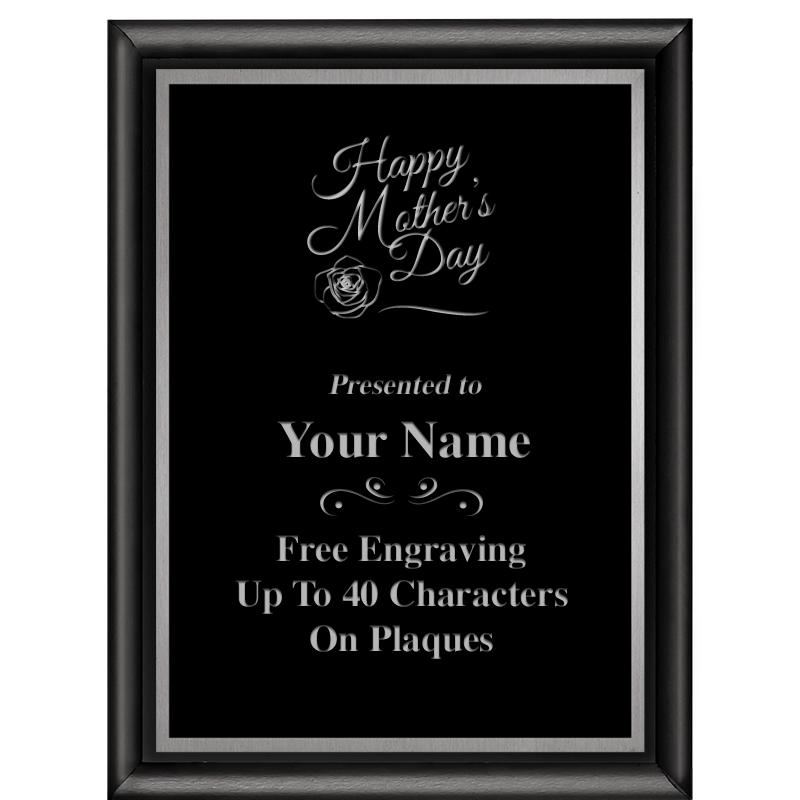 6"X8" CLASSIC BLK SHINY PLQ SV