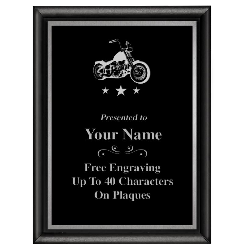 6"X8" CLASSIC BLK SHINY PLQ SV